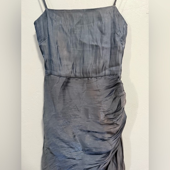 Lovers + Friends Nolita Midi Gray Slinky Bodycon Dress Size XS - Picture 2 of 8